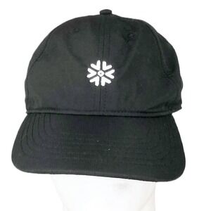 Snowflake Unstructured Black Dad Cap Embroidered White‎ Snowflake Adjustable